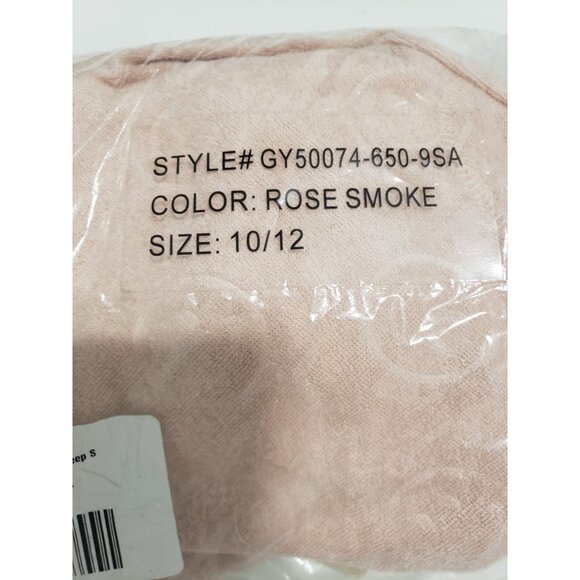 Bearpaw Big Girls Terry Knit Lounge Set - Short Sleeve in Rose Smoke- Size 10/12 - Picture 4 of 6